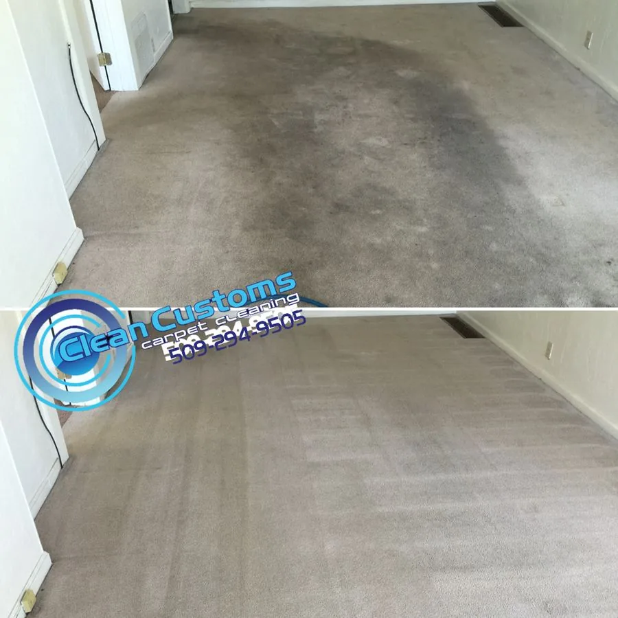 Residential carpet before & after in Hayden Lake WA