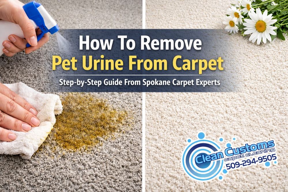 How to remove pet urine from carpet — step-by-step guide from Clean Customs Spokane